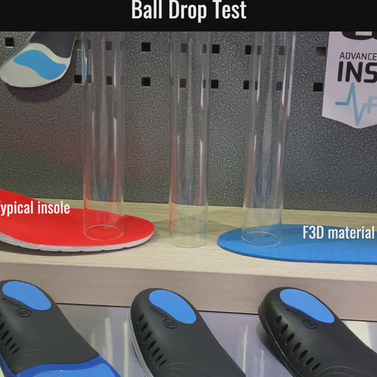 Ball drop test for shock absobing properties