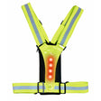stile reflective led run vest & phone carrier green